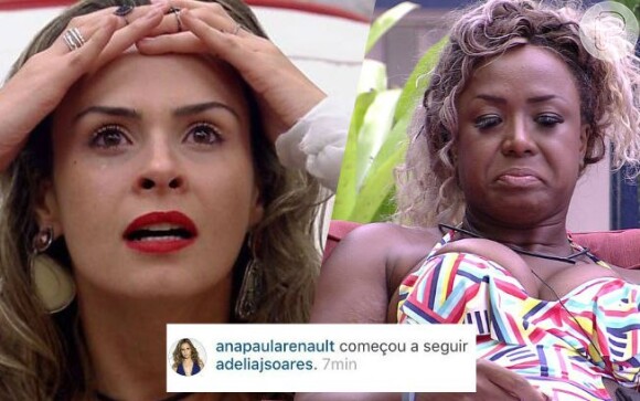 Ana Paula viu que seu perfil começou a seguir Adélia no Instagram e acredita ter sido hackeada: 'Trolada'
