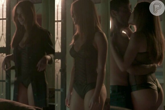 Eliza (Marina Ry Barbosa) fez um striptease para Jonatas (Felipe Simas) no capítulo de 'Totalmente Demais' desta quarta-feira, dia 11 de maio de 2016