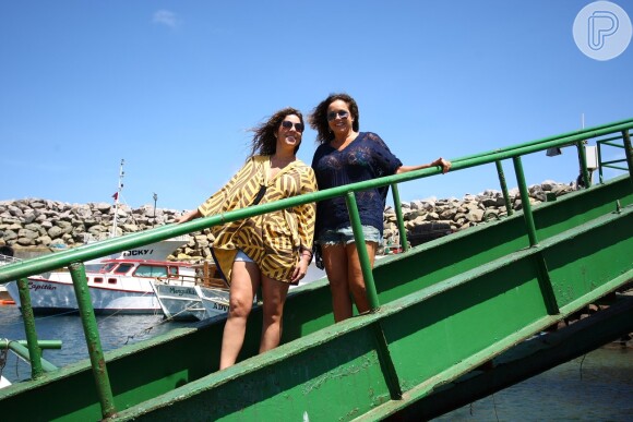 Daniela Mercury e Malu Verçosa mostraram sorrisão para o paparazzo