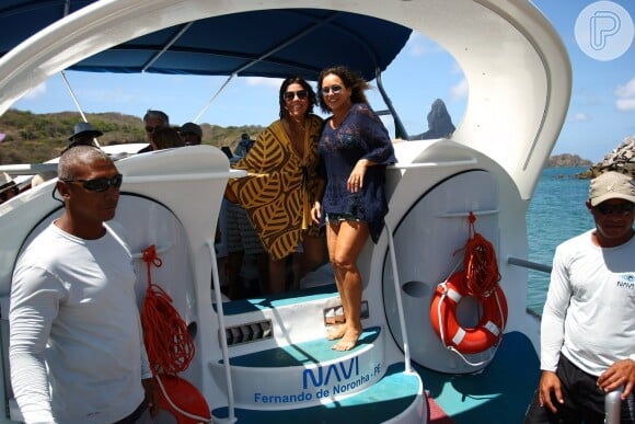 Daniela Mercury e a mulher, Malu Verçosa, devem ficar na ilha até esta sexta-feira (18)