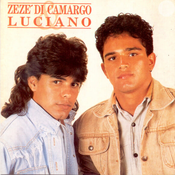 Zezé Di Camargo e Luciano anos mais jovens em capa de disco