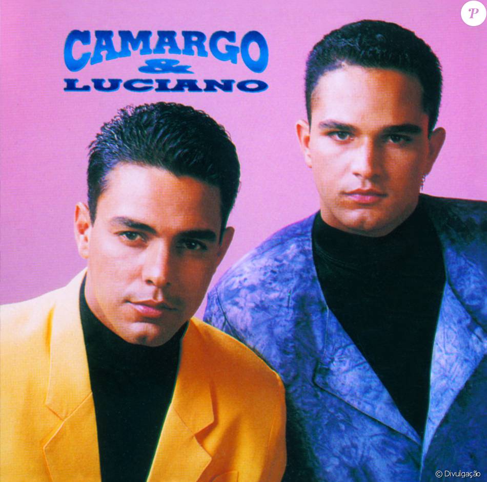 Zezé Di Camargo e Luciano anos mais jovens em capa de disco