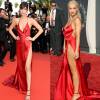Bella Hadid repetiu o vestido da grife Alexandre Vauthier em Cannes já usado por Rita Ora dois anos atrás no VMA 2014
