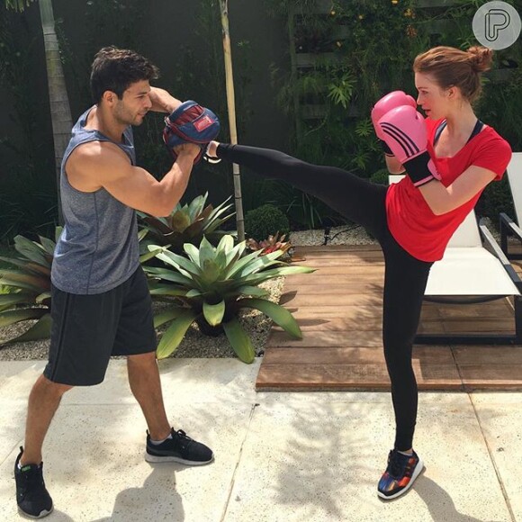 Marina Ruy Barbosa também pratica kickboxing, com menor frequência: 'Descontração', explica Lincoln Cavalcante