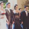 Zezé Di Camargo, Graciele Lacerda e Luciano Camargo se encontraram no casamento de Peterson Camargo