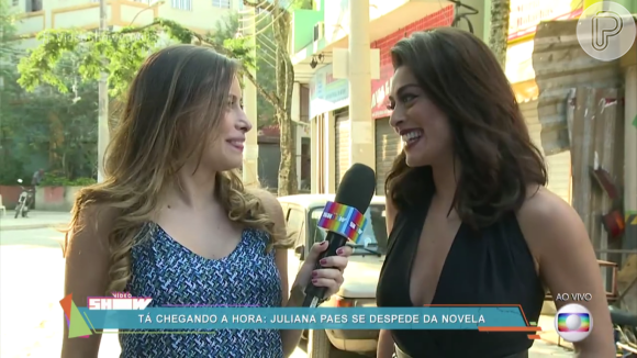Juliana Paes conversa com o 'Vídeo Show' em seu último dia de gravação da novela 'Totalmente Demais', nesta sexta-feira, 27 de maio de 2016