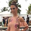 Patrícia Bonaldi investiu em um vestido de sua própria grife