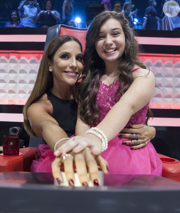 Ivete Sangalo chegou a final do 'The Voice Kids' com a participante Pérola Crepaldi