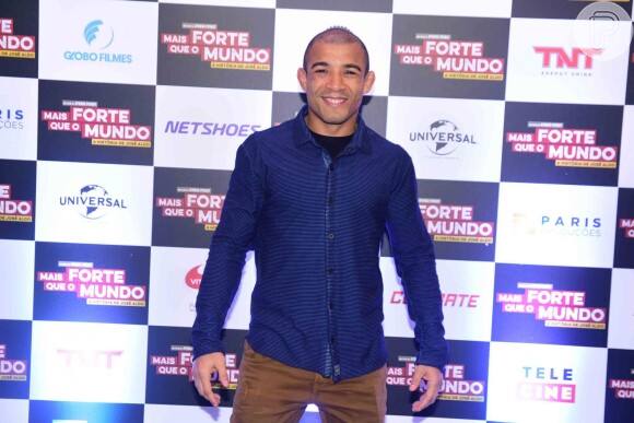 José Aldo vai à pré-estreia do filme 'Mais Forte Que o Mundo', que conta sua história, em São Paulo, nesta segunda-feira, 6 de junho de 2016