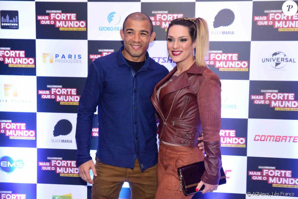 José e a Vivianne Aldo, pré-estreia do filme 'Mais Forte Que o Mundo', em São Paulo, nesta segunda-feira, 6 de junho de 2016 -