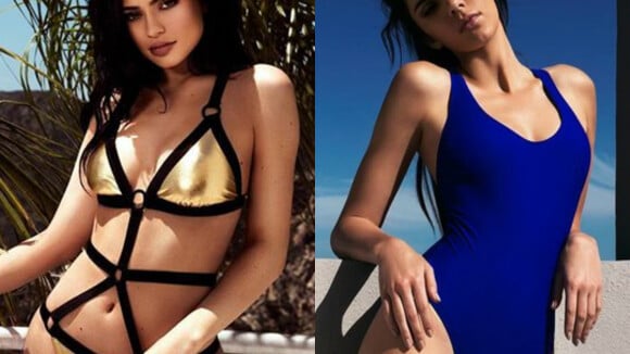 Kylie e Kendall Jenner lançam coleção moda praia de maiôs e biquínis. Fotos!