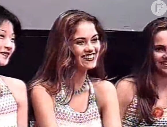 Ellen Rocche já como 'Garota 'Fantasia'' participou do 'Programa Livre' (SBT, 1998)