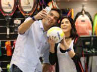 Fernanda Paes Leme tieta Giba em shopping: 'Pedi para autografar bola de vôlei'