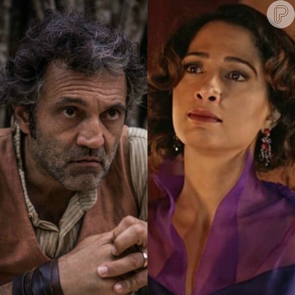 Santo (Domingos Montagner) discute com Tereza (Camila Pitanga) após saber que Miguel (Gabriel Leone) é seu filho, na novela 'Velho Chico': 'Não sei se o que você fez é caso de perdão!'