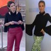 As apresentadoras Fatima Bernardes e Ana Hickmann usaram a mesma blusa no 'Encontro' e no 'Hoje em Dia'