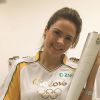 Ana Paula Renault participou do revezamento da tocha olímpica em Fortaleza