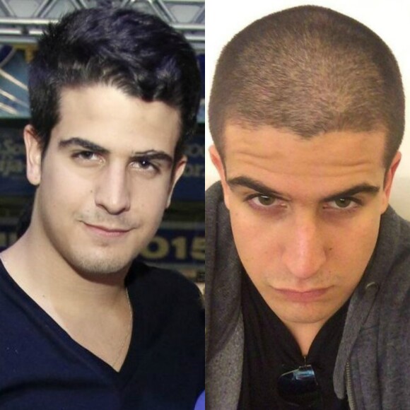 Enzo Celulari raspou o cabelo para apoiar o pai, Edson Celulari, em tratamento contra um câncer