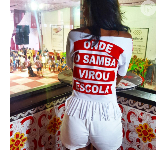 Aline Dias já desfilou pela escola de samba Estácio de Sá