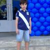 Rodrigo, filho do apresentador Fausto Silva, foi ao aniversário de Luca nesta sexta-feira, 17 de junho de 2016