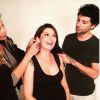 Bastidores do ensaio de Antônia Fontenelle com a stylist Vivi Castanheda e o maquiador Will Ferrari