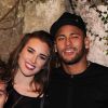 Neymar posou com Marcela Fetter, de 'Malhação', ao curtir a festa Carrapeta, no Alto da Boa Vista, no Rio de Janeiro, na madrugada deste domingo, 26 de junho de 2016