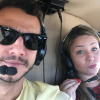 Os ex-BBBs Matheus e Cacau curtiram um passeio de helicóptero no Rio de Janeiro 