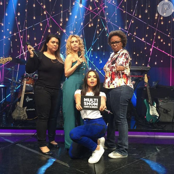Anitta ensaiou com Joelma, Preta Gil e Sandra de Sá na tarde desta terça-feira, 28 de junho de 2016