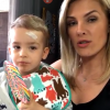 Ana Hickmann tomou um susto quando o filho, Alexandre, de 2 anos e três meses, fez um corte na testa, no dia 29 de junho de 2016