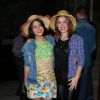 Marcela Fetter e Giullia Buscacio apostaram no chapéu para o arraial de Luciano Huck e Angélica na casa do casal, neste domingo, 3 de julho de 2016