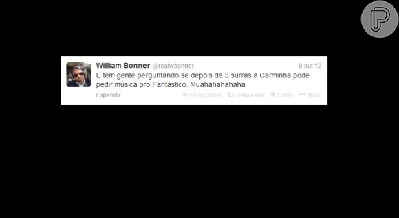 William Bonner não escondia no Twitter seu fanatismo pela novela 'Avenida Brasil'