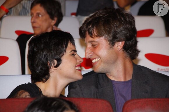 Ana Paula Arósio e o marido, Henrique Pinheiro, na abertura do Festival do Rio de 2010