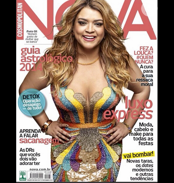 Preta Gil é capa da revista Nova de dezembro, em 3 de dezembro de 2013. 'A capa mais esperada do ano', disse o cabeleireiro Marco Antônio de Biaggi