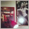 Maria Casadevall é fã de quadros e tem uma foto de Kate Moss na parede de seu apartamento