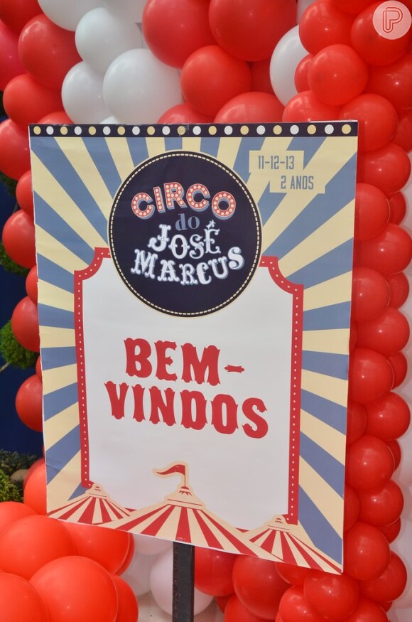 O tema da festa de José Marcus foi o circo, em 11 de dezembro de 2013