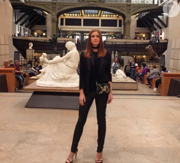 'A magia do incrível relógio da antiga estação de trem, hoje o lindíssimo Musée d'Orsay', escreveu Marina Ruy Barbosa na legenda da foto, publicada em seu Instagram