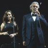 Em seu dueto com Andrea Bocelli, Anitta cantou três musicas com o italiano entre elas 'Some Where Over The Rainbow' e 'Vivo Por Ella', sucesso que o tenor já dividiu com Sandy