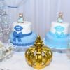 Chá de bebê dos filhos de Pepê teve como tema ursinhos e o azul predominou na decoração