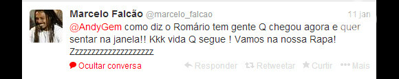 No dia 11 de janeiro, Marcelo Falcão alfinetou Di Ferrero no twitter