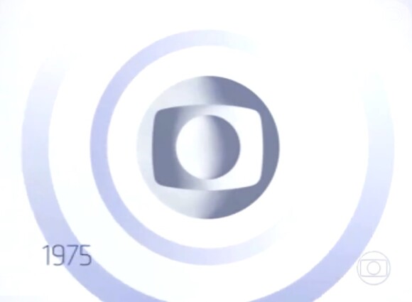 Em 1975, a marca da Globo ficou parecida com a nova, mas sem cores