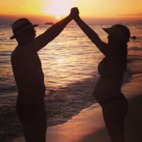 Bárbara Borges viaja para o Havaí com marido e faz enxoval de seu primeiro filho