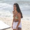 Yanna Lavigne grava 'Além do Horizonte' com Luciana Paes e Mariana Xavier na praia do Recreio dos Bandeirantes, Zona Oeste do Rio de Janeiro, nesta quarta-feira, 13 de fevereiro de 2014