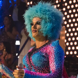 Rodrigo Hilbert de drag queen no programa 'Amor & Sexo', na TV Globo, na noite desta quinta-feira, 02 de março de 2017