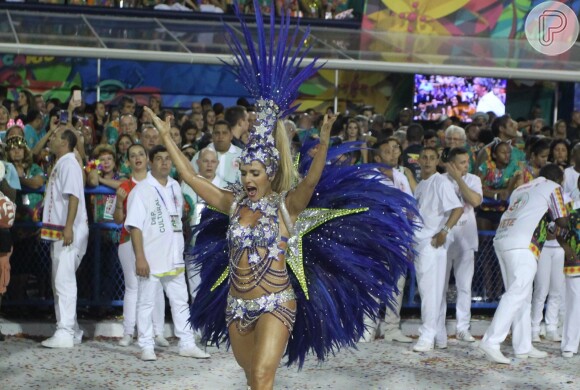 Monique Alfradique foi musa da Grande Rio, quinta colocada no carnaval 2017