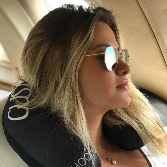 Andressa Suita, grávida de quatro meses de um menino, viajou aos Estados Unidos para curtir férias ao lado do marido, Gusttavo Lima