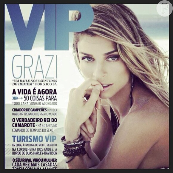 Grazi Massafera na capa da revista 'Vip' que chega às bancas em março