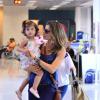 No último sábado, Grazi e Cauã levaram Sofia a um baile infantil de Carnaval em um shopping carioca