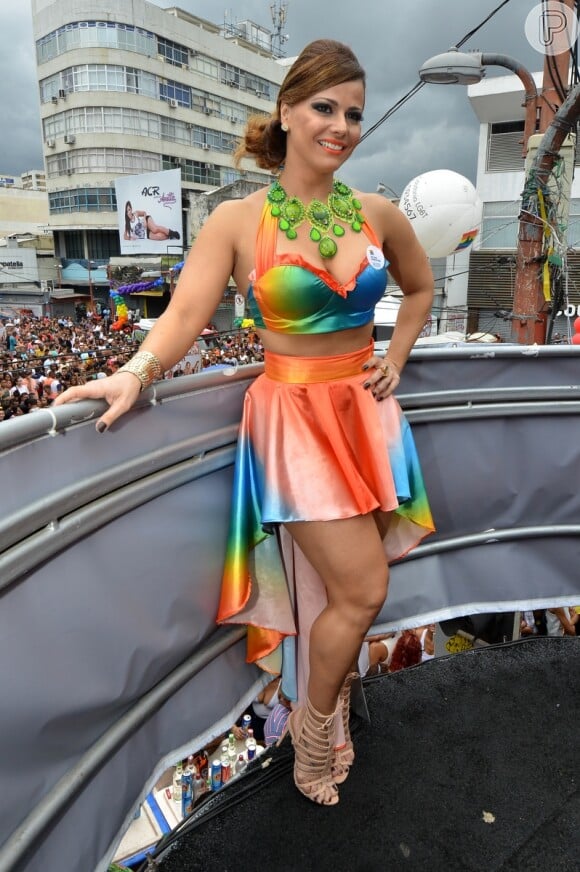 A modelo foi eleita a musa da 13ª edição da Parada do Orgulho LGBT de Madureira