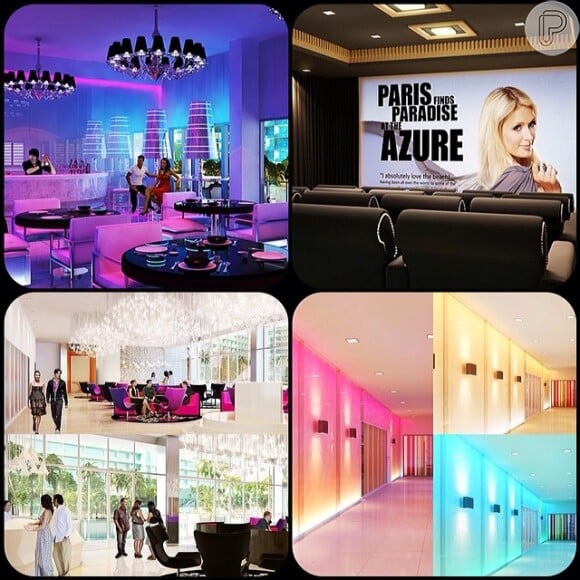 Paris Hilton foi responsável por decorar o interior de seu empreendimento