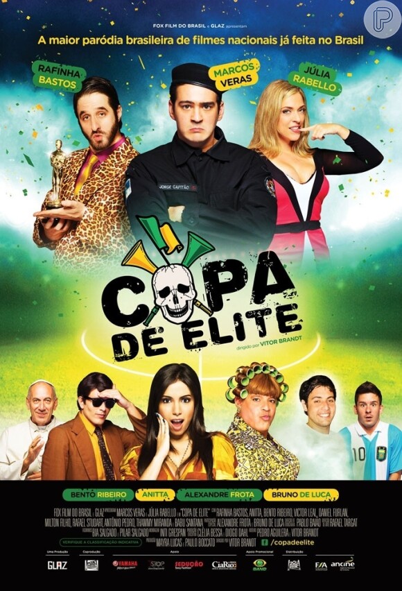 Anitta aparece no cartaz de 'Copa de Elite' ao lado de Alexandre Frota vestido de mulher. O pôster foi divulgado em 10 de março de 2014