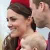 A família real desembarcou na manhã desta segunda-feira, 7 de abril de 2014, na Nova Zelândia